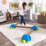 Joc de Echilibrul si Balans cu Broscute Testoase KidKraft Turtle Totter Balance Beam  Interior - Exterior